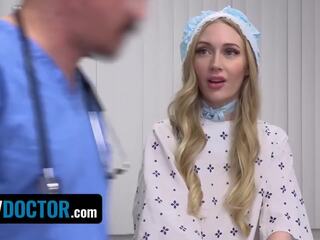 Pretty Blonde young female Emma Starletto Submits Her Tight Pussy To Kinky specialist During Exam - Perv Doctor