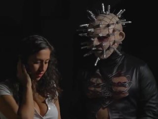 Detrás la escenas de cockraiser: la hellraiser xxx parodia