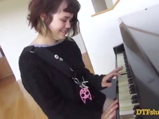 YHIVI movies OFF PIANO SKILLS FOLLOWED BY ROUGH sex AND CUM OVER HER FACE! - Featuring: Yhivi / James Deen
