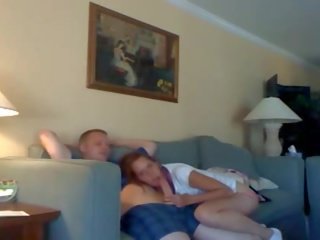 First-rate And bewitching Amateur Couple Getting Fucked On The Couch