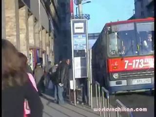 Adorabile tettona biondo poppe grabbed culo tastata su autobus parte 1