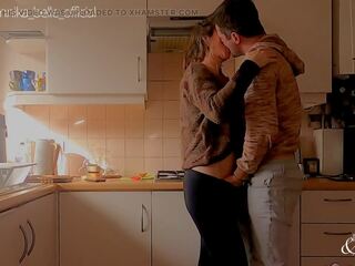Kitchen lead out with caressing & Fingering - Sensual Teasing Stepsister