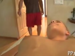 Playgirl Rides On Hunk's cock immediately afterwards Sensual Massage