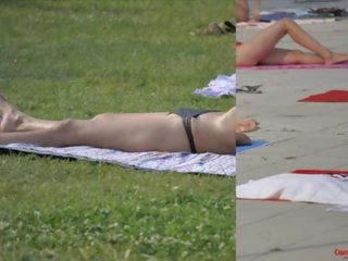 Oculto cámara desnuda playa niñas top-less milfs atractivo culos bikini