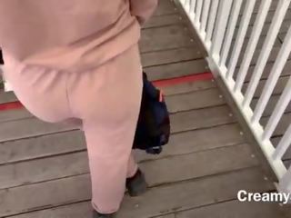 I barely had time to swallow swell cum&excl; Risky public sex video on ferris wheel - CreamySofy