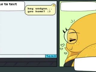 Scurt distanţă relationship~undertale comic dub(alphys x undyne)