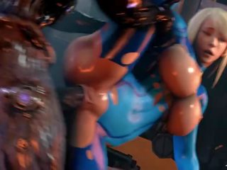 Mutant Fucking Samus with a Monster dick