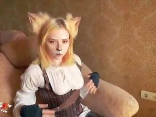 Steampunk young lady Hard Doggy porn and Blowjob with Oral Creampie - Fox Cosplay